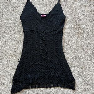 black knit top